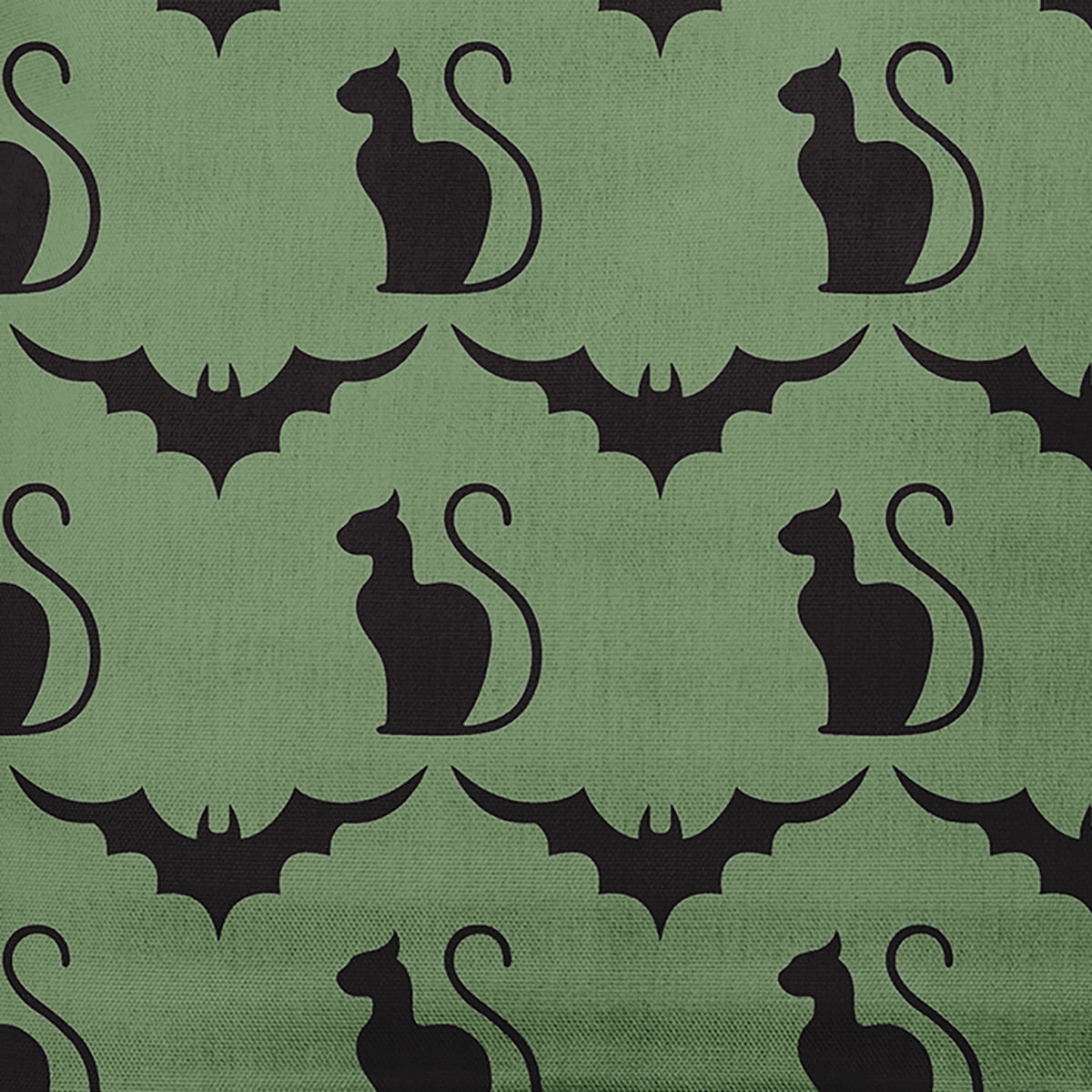 Simply Daisy 20" x 20" Cats and Bats Decorative Throw Pillow, Sage
