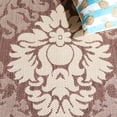 thumbnail image 5 of Safavieh Courtyard Jessie Damask Indoor/Outdoor Area Rug, Chocolate/Natural, 2'7" x 5', 5 of 10