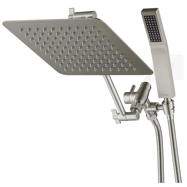 Cabezal de ducha G-Promise Rain de 10 pulgadas con cabezal de ducha cepillado