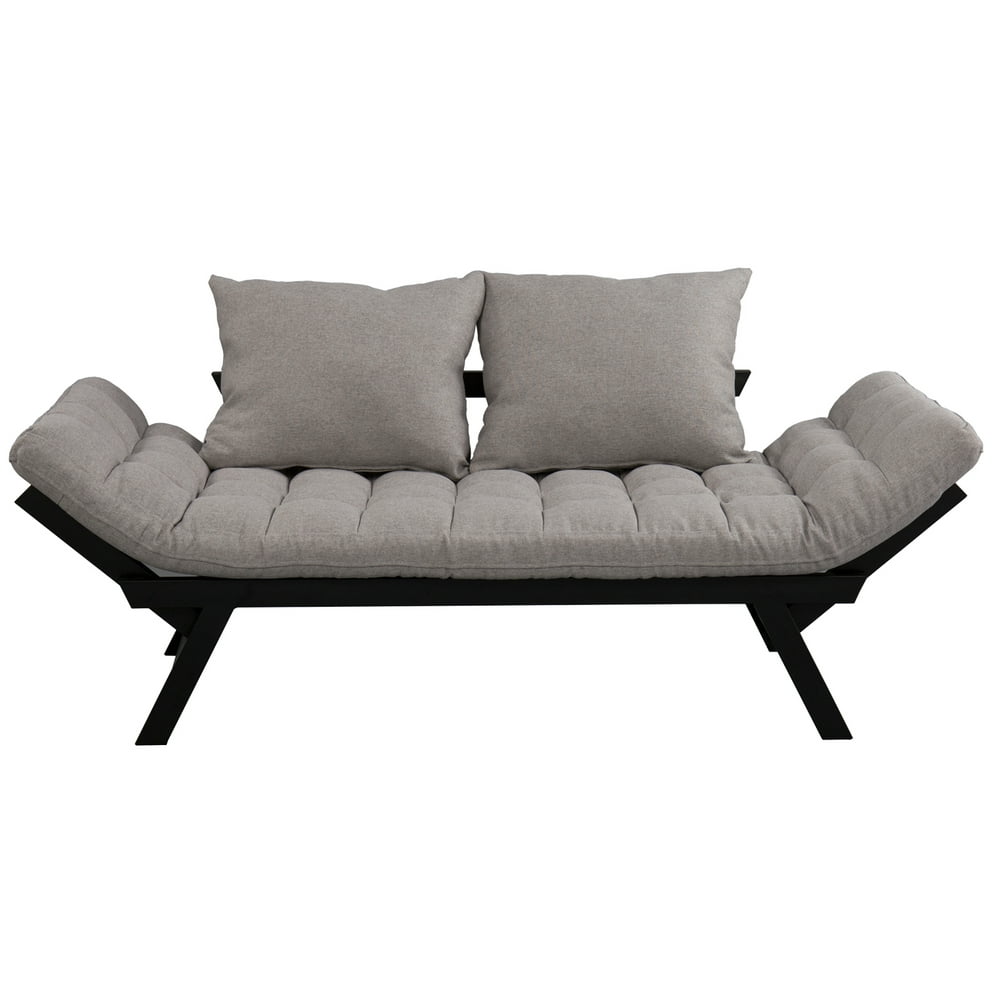 HOMCOM Click Clack Couch, Convertible Futon Sleeper Sofa Bed, Modern ...