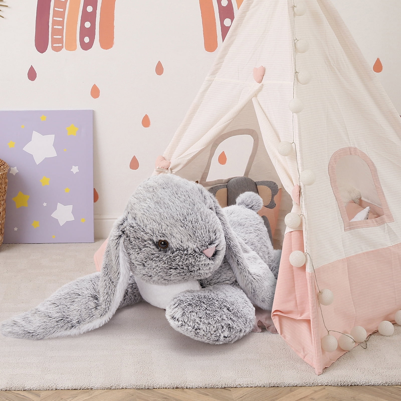 MaoGoLan 31.5" Giant Bunny Stuffed Animal Large Stuffed Bunny Plush Toy
