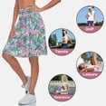 thumbnail image 5 of Women’s Knee Length Golf Skort Long Tennis Skirt with Inner Shorts Pockets High Waist Athletic Workout Skirt UPF50+, 5 of 5