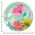 thumbnail image 2 of Creative Converting 343213 Modern Florals Dessert Plates, 7", Multi-color, 2 of 2