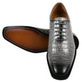 thumbnail image 2 of LIBERTYZENO Men Genuine Leather Formal Lace Up Oxford Dress Shoes, Gray, 2 of 5