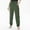 Green, variant on SNKSDGM Women's Plus Women's Pants Elastic Waist Long Length Women's Pants Casual Linen Ladies Summer Elastic High Waist Solid Color Linen Wide Leg Loose Pants