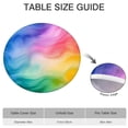thumbnail image 6 of Colorful Tie Dye Wave Pattern Round Fitted Tablecloth with Elastic Edge,Dining Table Cover Waterproof,Outdoor Round Tablecloth for Camping,Dining,Indoor and Outdoor, 6 of 7