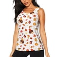 thumbnail image 1 of Fotbe Autumn Maple Leaf with Hedgehog Blusas Sin Mangas para Mujer – Estilo Casual, Corte Suelto, Slim-Fit, Cuello Redondo Deportivo, Tops de Verano para Gimnasio y Yoga-Large, 1 of 7