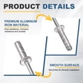 thumbnail image 3 of Uxcell 100 piezas de remaches de agarre de cabeza grande de aluminio 5/32" x 3/4" surtido de remaches ciegos de agarre múltiple para reparaciones automotrices, kayak, barco, edificios, contenedores, 3 of 6
