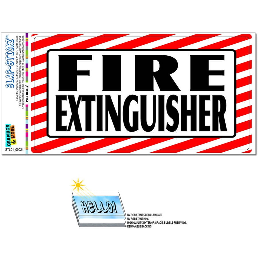 Fire Extinguisher Business Sign Automotive Car Window Locker Bumper