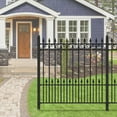 thumbnail image 2 of ALEKO Outdoor Yard Garden DIY Steel 5.5 x 5 feet Black Fence Prague Style, 2 of 7