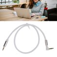 thumbnail image 1 of Audio Extension Cable, 3.5mm Male to Male Extension Sound Cable with 90 Degree Right Angle Plug, Stereo Sound Extension Cord for Headphone Tablet Speaker, 1 of 7