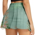 thumbnail image 4 of Wxolcjlv Womens Vintage Floral Print A Line Mini Skort High Waist Stretch Fit Sport Built‑In Shorts Tennis Bottoms, 4 of 7