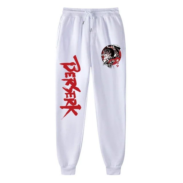 Pantalones de chándal con estampado de Anime Berserk para hombres, pantalones de Joggers atléticos, pantalones de forro polar casuales con bolsillos, disfraz de Cosplay, primavera y otoño