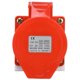 thumbnail image 3 of IP44 CEE Latón Rojo Toma Industrial PC 32A-6H 220-380V 240-415V 4 Pines Impermeable A Prueba De Polvo Fácil De Enchufar Y Conectar Toma De Latón Para Energía Eléctrica, 3 of 7