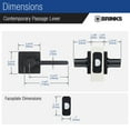 thumbnail image 6 of Brinks Contemporary Passage Lever Doorknob, Matte Black, 6 of 7