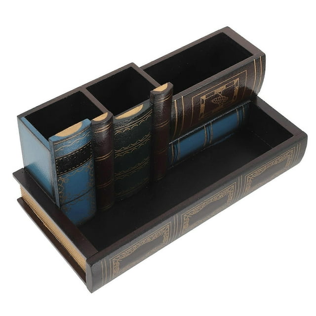 Retro Style Pen Holder Desk Organizer School Office Supplies Accessories