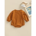 thumbnail image 4 of Franhais Baby Girl Jumpsuit Long Sleeves Rainbow Pattern Crew Neck Romper Bodysuit Outdoor Wear, 4 of 8