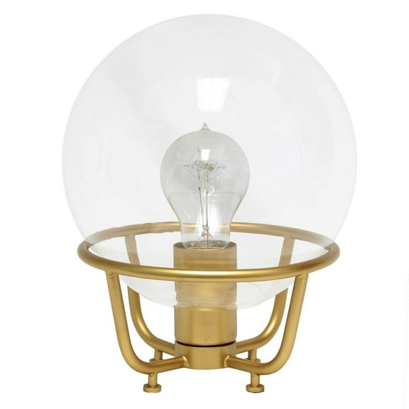 Lalia Home Old World Globe Glass Table Lamp, Matte Gold
