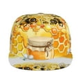 thumbnail image 2 of Haiem Honey Bee Classic Snapback Cap Flat Bill Hat Baseball Cap Adjustable Size Cotton Dad Hat, 2 of 9