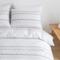 thumbnail image 4 of Duvet Cover Queen Ultra Soft Brushed Microfiber Queen Duvet Cover Set Pieces Breathable Queen Bedding Sets with Zipper Closure and Corner Ties Grey Striped, 4 of 8