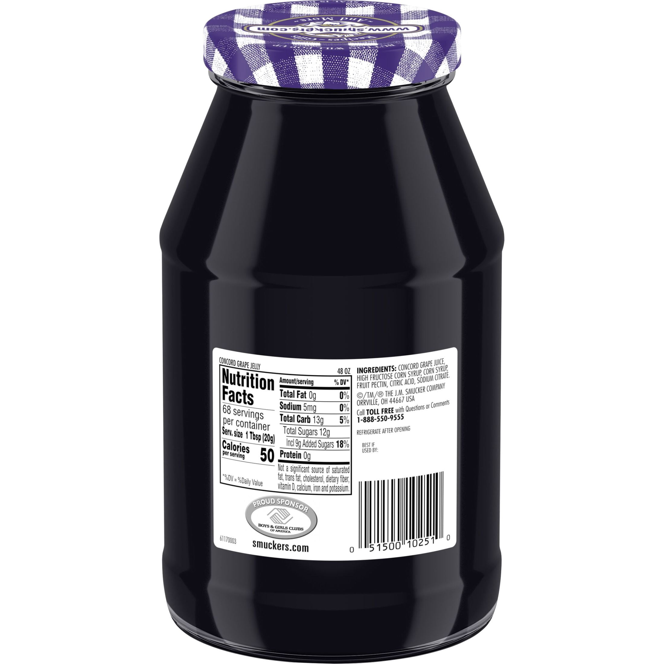 (3 pack) Smucker's Concord Grape Jelly, 48 oz