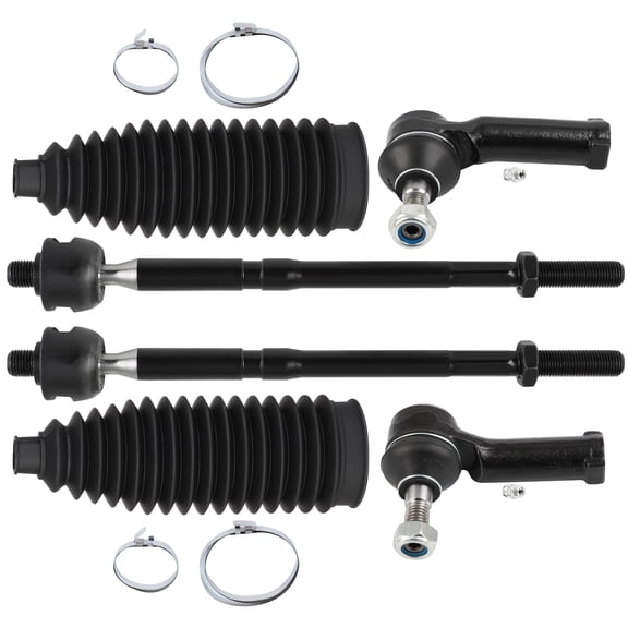 SCITOO 6pcs Suspension Kit For 2011-2019 For Ford Fiesta w/ Suspension Parts Inner Tie Rod End Outer Tie Rod End w/ Boots