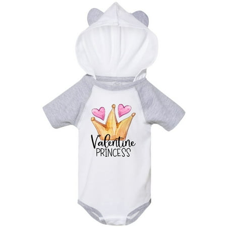 

Inktastic Valentine Princess with Crown and Hearts Gift Baby Girl Bodysuit