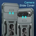 thumbnail image 3 of KOMI Case for Google Pixel 9/9 Pro with Slide Camera Cover+Screen Protector(1 Pack), Rotated Ring Kickstand Military Grade Shockproof Protective Cover-Grey, 3 of 5