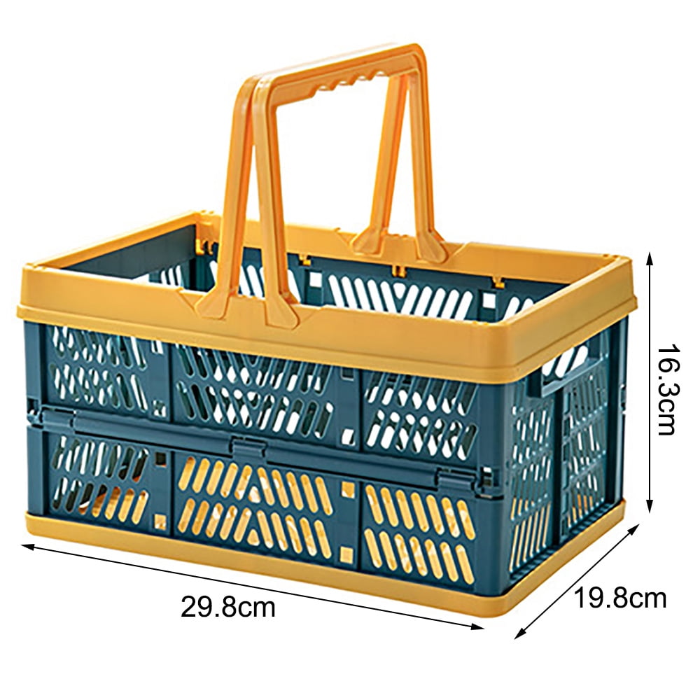 Details about   Folding Collapsible Plastic Storage Crate Box Stackable Home Kitchen Baskets Box