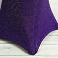 thumbnail image 5 of BalsaCircle Cocktail Spandex Fitted Stretchable Elastic Tablecloth Purple, 5 of 9