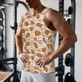 thumbnail image 5 of Fotbe Cartoon Pattern Men's Quick Dry Workout Tank Top Gym Muscle Tee Fitness Bodybuilding Sleeveless T Shirt Breathable Workout Shirt-3X-Large, 5 of 9