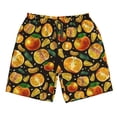 thumbnail image 3 of Uemuo Tangerine Pattern Men's Swim Trunks Hawaiian Beach Bathing Suit Swimsuits Beach Quick-Dry Shorts with Pockets-Medium, 3 of 9