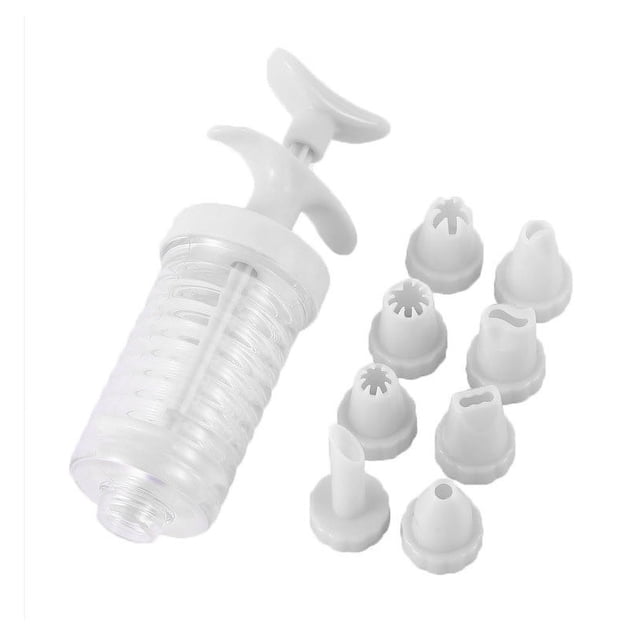 Icing for Cookie Decorating,Cake Decorating Tips Cookie Disc, Cookie Press, Classic Cookie Maker, Making Set with 8 Cake Tips and for Diy Cake Cookie Maker Decorating Cake Decorating Set