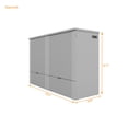thumbnail image 2 of Full Size Solid and Stable Murphy Bed with Drawer and a Set of Sockets & USB Ports, Pulley Structure Design (Gray), 2 of 12