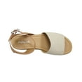 thumbnail image 5 of Soda Topic Open Toe Buckle Ankle Strap Espadrilles Flatform Wedge Casual Sandal, 5 of 5