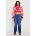 thumbnail image 3 of Womens Plus Size Tufted Knit Button Front Cropped Cardigan, 3 of 5