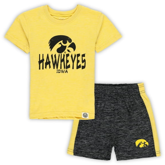 Toddler Wes & Willy Iowa Hawkeyes Cloudy Yarn T-Shirt & Shorts Set