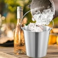 thumbnail image 2 of Stainless Steel Ice Bucket | Champagne & Beer Cooler | Multipurpose Food Container for Restaurants, Picnics, Parties | 14.8×16.5×10cm | Silver | 263g | Easy to Clean & Portable, 2 of 6