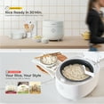 thumbnail image 6 of CUCKOO Micom Rice Cooker 3-Cup Uncooked / 6-Cup Cooked with Nonstick Inner Pot, Small Rice Maker with 8 Menu Options, Fuzzy Logic Technology, Auto Clean, Quick Rice Mode, White (CR-0375FW), 6 of 7