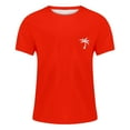 thumbnail image 2 of Sngxgn Mens Gym Workout Tshirt Loose Fit Breathable Shirts Short Sleeve Running Fitness Tee(Red,M), 2 of 3