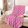 thumbnail image 2 of Pink Breast Cancer Round Blanket,Comfortable Soft Flannel Throw Blanket,All Season,Warm Lightweight Blankets for Sofa Bed Couch Living Room Chair 60"x60", 2 of 5