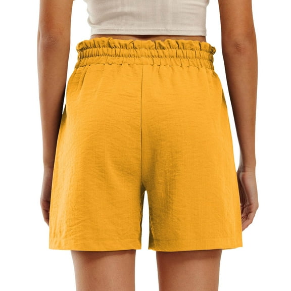 Pants for Women Trendy Dressy Shorts for Trendy Summer Drawstring Comfy Shorts With Pockets Vacation Beach Loose Ladies Clothes Trousers