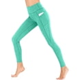thumbnail image 4 of Twczz Womens Leggings with Pockets- High Waist Workout Tummy Control Stretch Yoga Pants Mint Green Size 3XL, 4 of 9