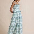 thumbnail image 2 of Womens Dresses Bohemian Floral Sunflower Midi Sleeveless Ruffled A Line Spaghetti Strap Swing Spring Dress Blue XL, 2 of 4
