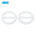thumbnail image 3 of Uxcell 1.4inch Circle Round Resin Scarf Ring Clip, for Woman Silk Scarf, Loose T-shirt, Decoration, 8Pcs, White Style 2, 3 of 6