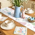 thumbnail image 5 of Easter Rabbit Table Runner 36 Inches Long for Kitchen Dining, Country Pastel Cartoon Cute Bunny Eggs Dresser Scarf Farmhouse, Dining Table Decorations for Wedding/Parties, 13 x 36 In, 5 of 8