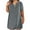 Gray, variant on Patlollav Womens Dresses 2024,Women'S Plus Size Casual Loose Summer Solid Color V-Neck Short Sleeve Dresses