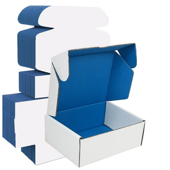 UCANPACK Blue Mailer Boxes 30 x 17 x 8" (Color Inside) - 10 Pack Color Shipping Boxes, 30x17x8 Shipping Boxes - Custom Printed Boxes Made in USA