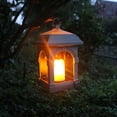 thumbnail image 5 of Farol de vela con luz LED solar impermeable para colgar en el hogar (negro) Lamparas, 5 of 5