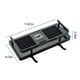 thumbnail image 3 of Estante de ducha para barra de cortina | Instalación a presión sin taladro | Soporte para champú y jabón con 3 ganchos | Estante organizador de baño de plástico blanco o negro, 3 of 6